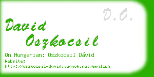 david oszkocsil business card